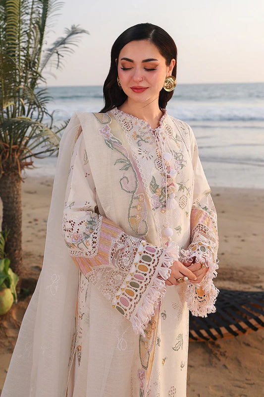 03-Piece Cotton Suit With Chikankari Embroidery | Ready To Wear