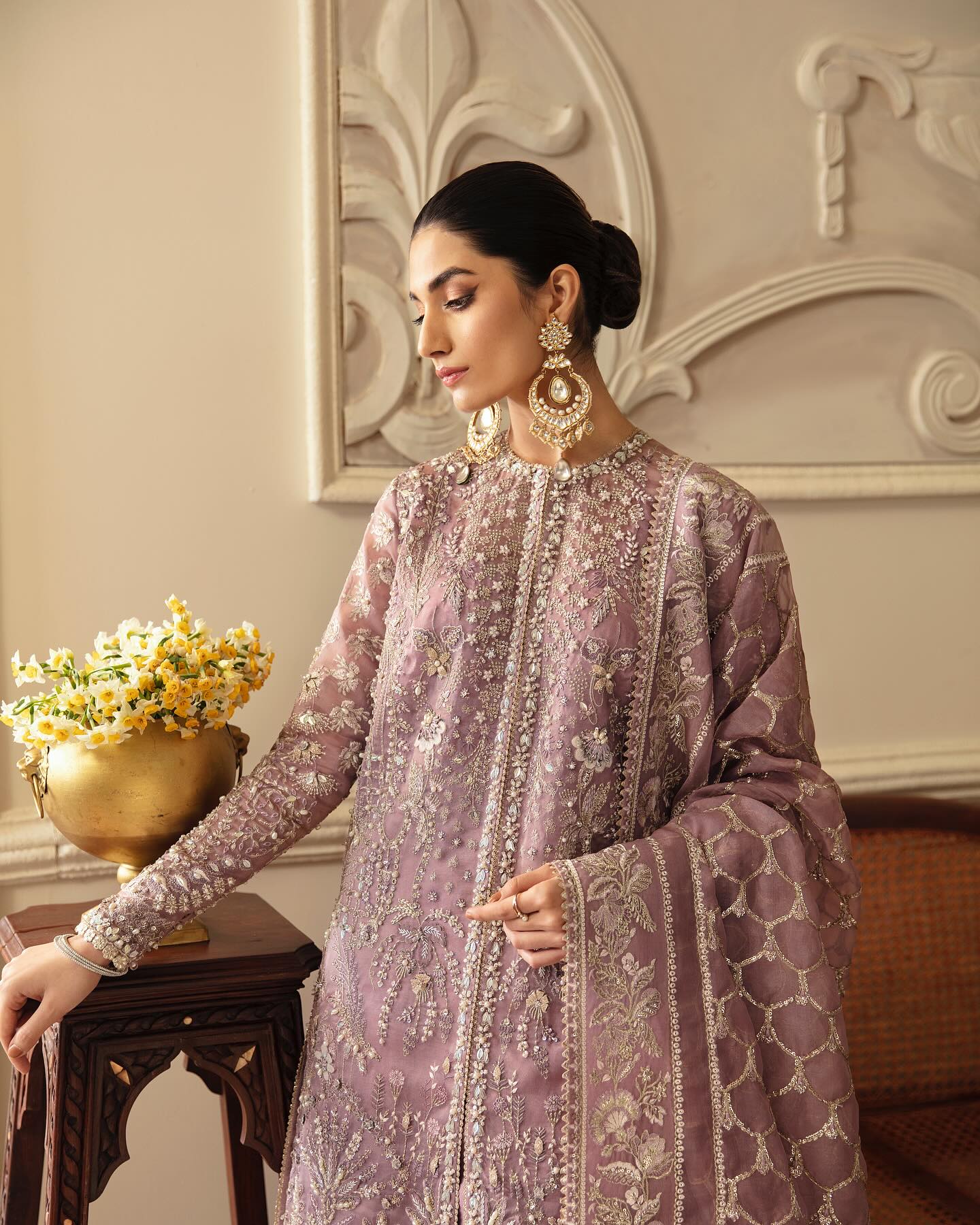 03-Piece Organza Suit With Heavy Embroidery | Ready To Wear