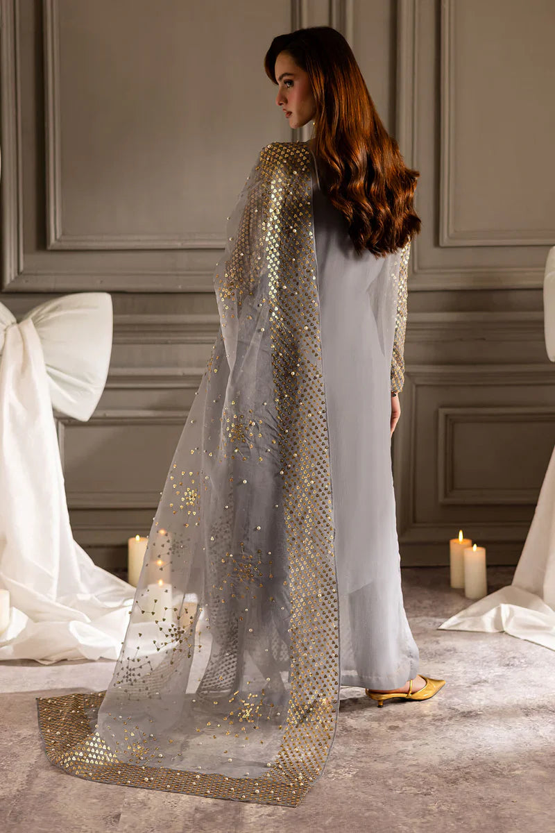 03-Piece Chiffon Suit With Embroidery | Ready To Wear