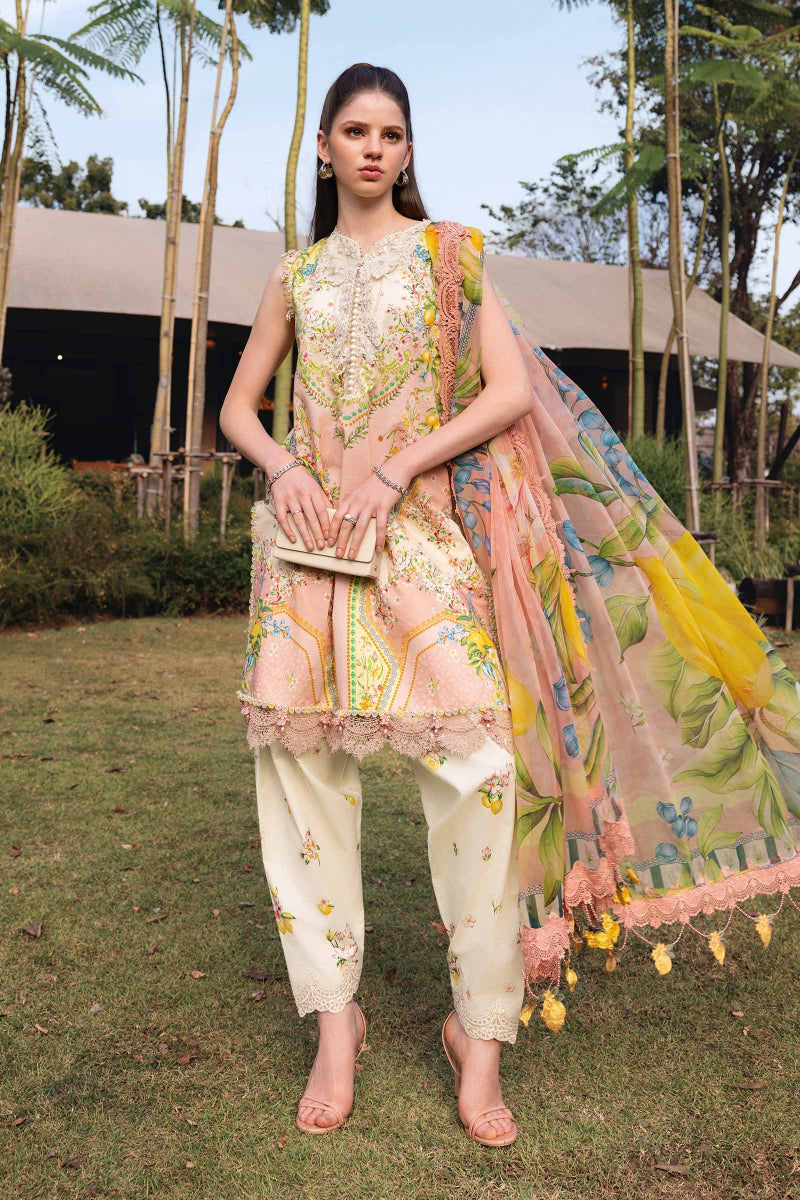 lawn dress with chiffon dupatta Latest Digital Embroidery Lawn Dress With Printed Chiffon Dupatta (Unstitched) (DRL-1608) Online Shopping & Price in Pakistan