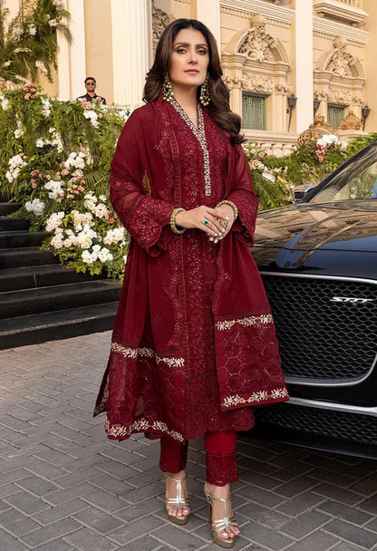 03-Piece Chiffon Suit With Embroidery | Ready To Wear