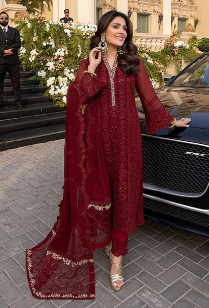 03-Piece Chiffon Suit With Embroidery | Ready To Wear