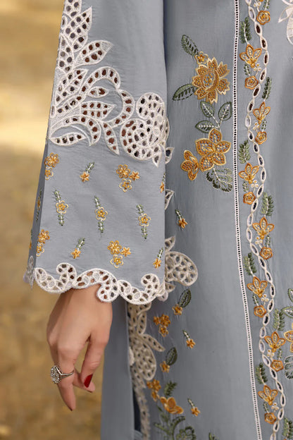 03-Piece Cotton/Lawn Suit With Chikankari Embroidery - Ready To Wear