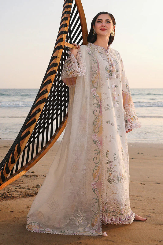 03-Piece Cotton Suit With Chikankari Embroidery | Ready To Wear