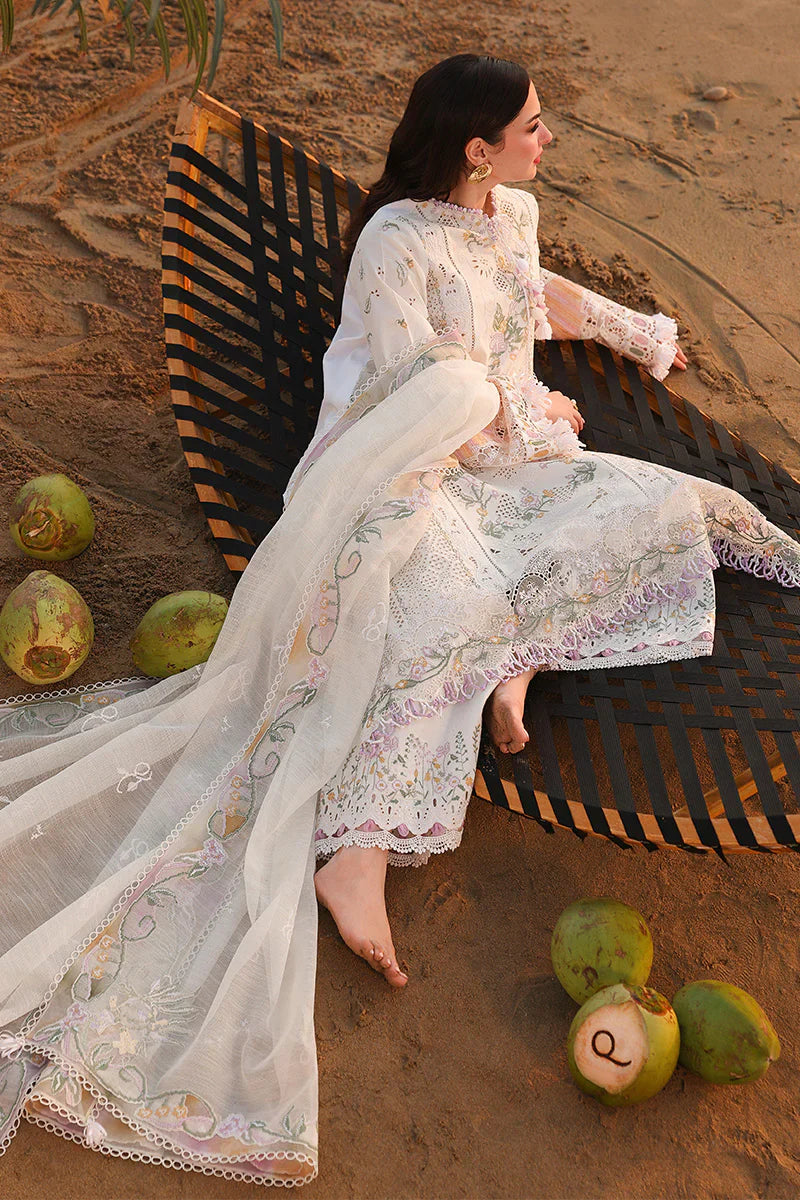 03-Piece Cotton Suit With Chikankari Embroidery | Ready To Wear