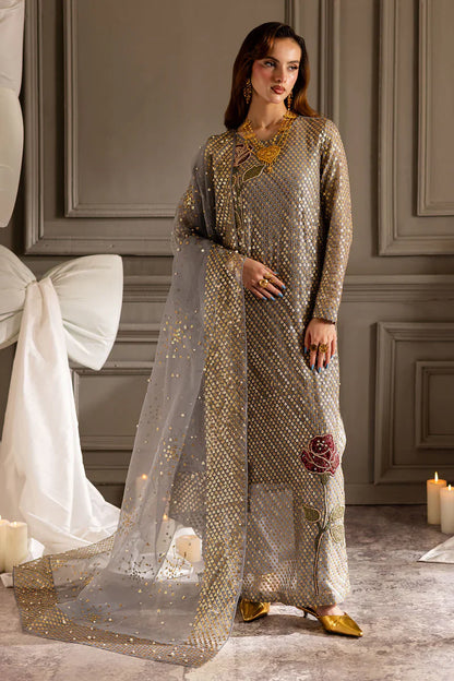 03-Piece Chiffon Suit With Embroidery | Ready To Wear