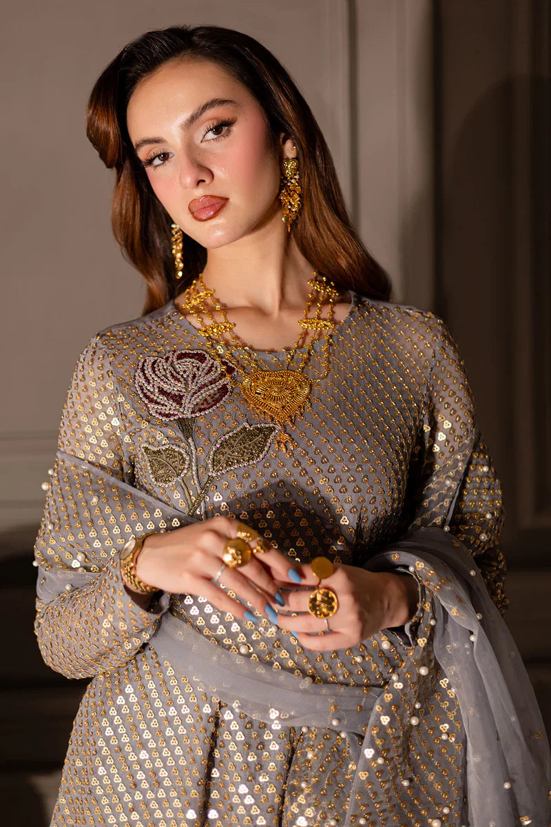 03-Piece Chiffon Suit With Embroidery | Ready To Wear