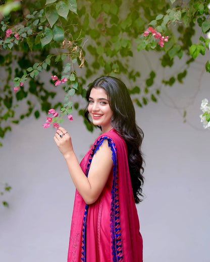 03-Piece Lawn Suit With Chiffon Dupatta | Ready To Wear