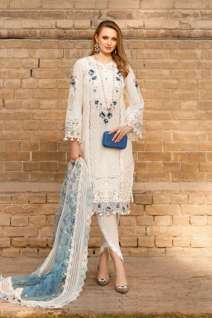 03-Piece Cotton Suit With Embroidery - Ready To Wear