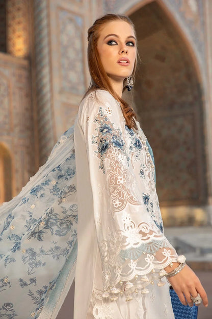 03-Piece Cotton Suit With Embroidery - Ready To Wear