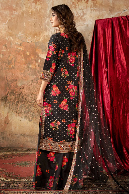 03-Piece Printed Lawn With Embroidered Chiffon Dupatta - Ready To Wear