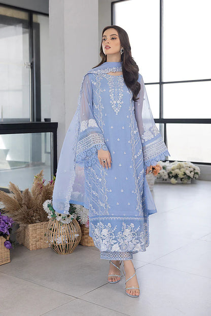 03-Piece Organza Suit With Embroidery |Ready To Wear