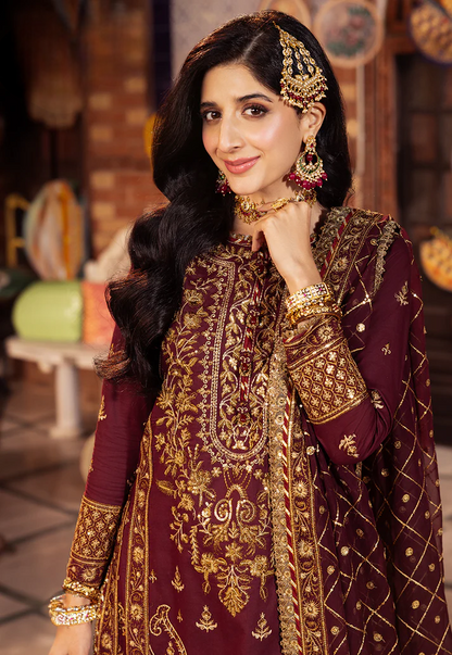 03-Piece Chiffon Suit With Heavy Embroidery | Ready To Wear