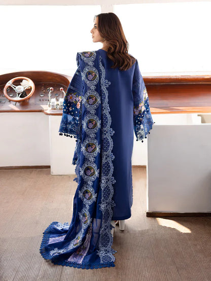 03-Piece Cotton Suit With Embroidery - Ready To Wear