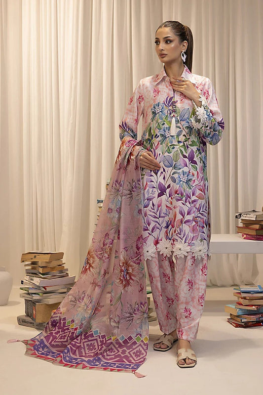 03-Piece Printed Lawn Suit - Ready To Wear
