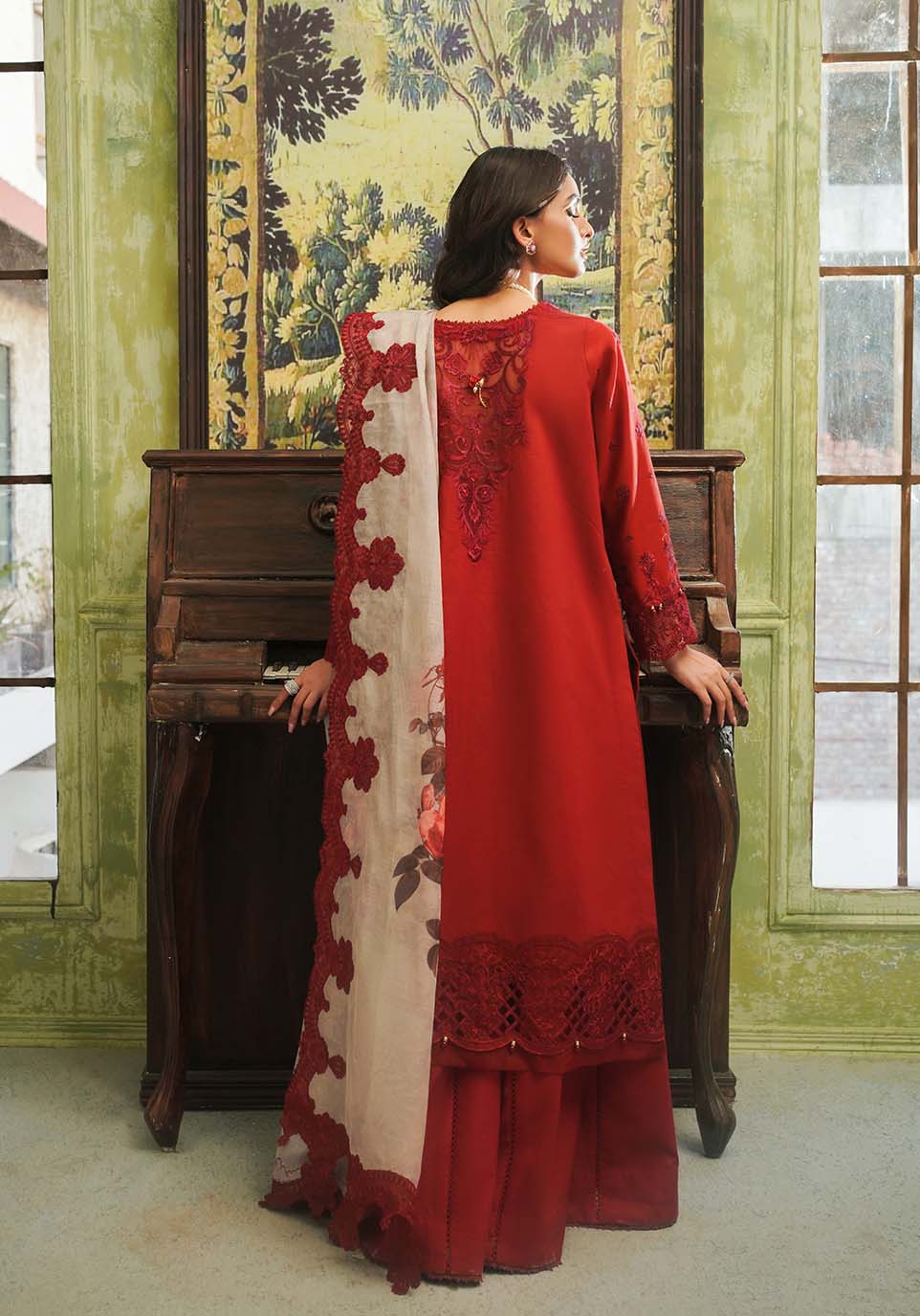 03-Piece Embroidered Cotton Lawn Suit | Ready To Wear