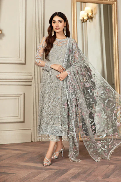 03-Piece Embroidered Net Suit | Ready To Wear
