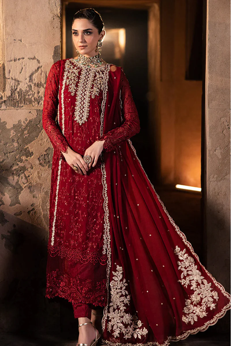 03-Piece Chiffon Suit With Embroidery | Ready To Wear