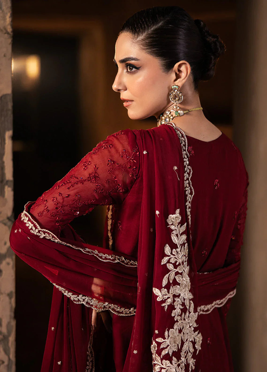03-Piece Chiffon Suit With Embroidery | Ready To Wear