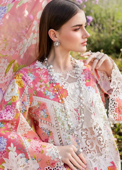 03-Piece Printed Lawn Suit With Heavy Embroidery - Ready To Wear