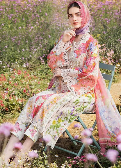 03-Piece Printed Lawn Suit With Heavy Embroidery - Ready To Wear
