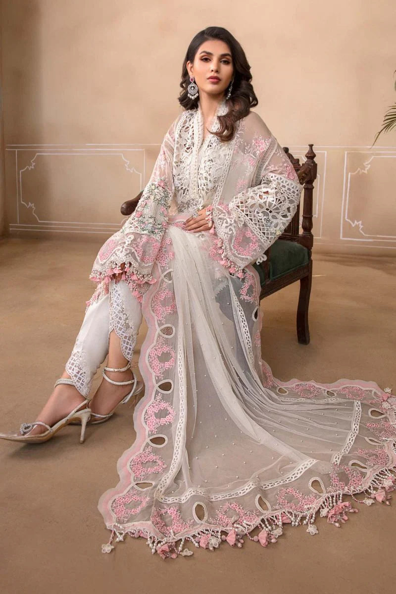 03-Piece Chiffon Suit With Embroidery | Ready To Wear