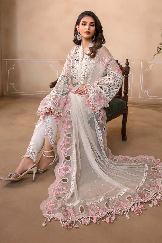 03-Piece Chiffon Suit With Embroidery | Ready To Wear