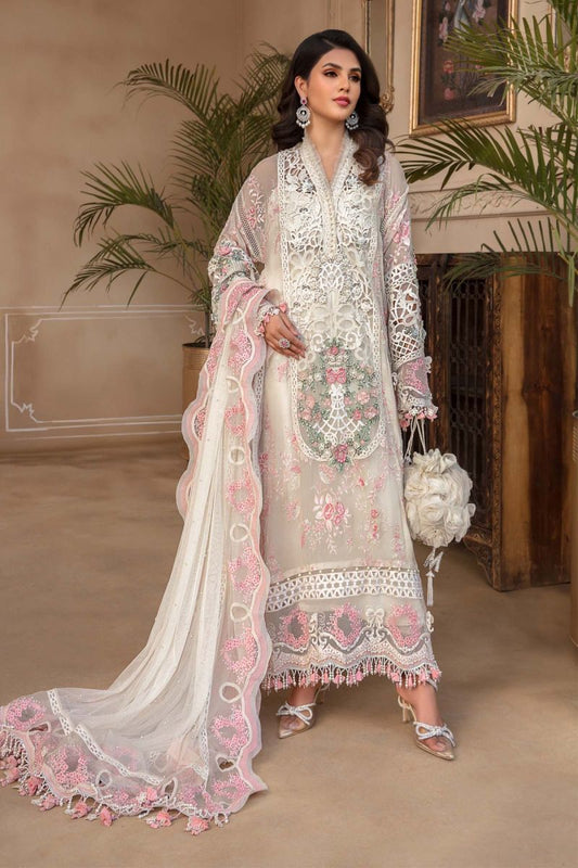 03-Piece Chiffon Suit With Embroidery | Ready To Wear